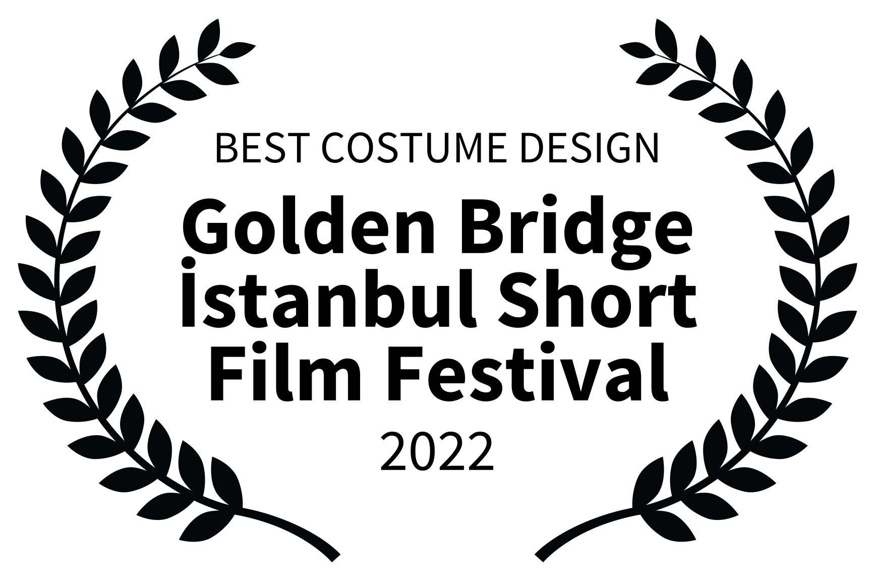 Simple black laurel wreath design