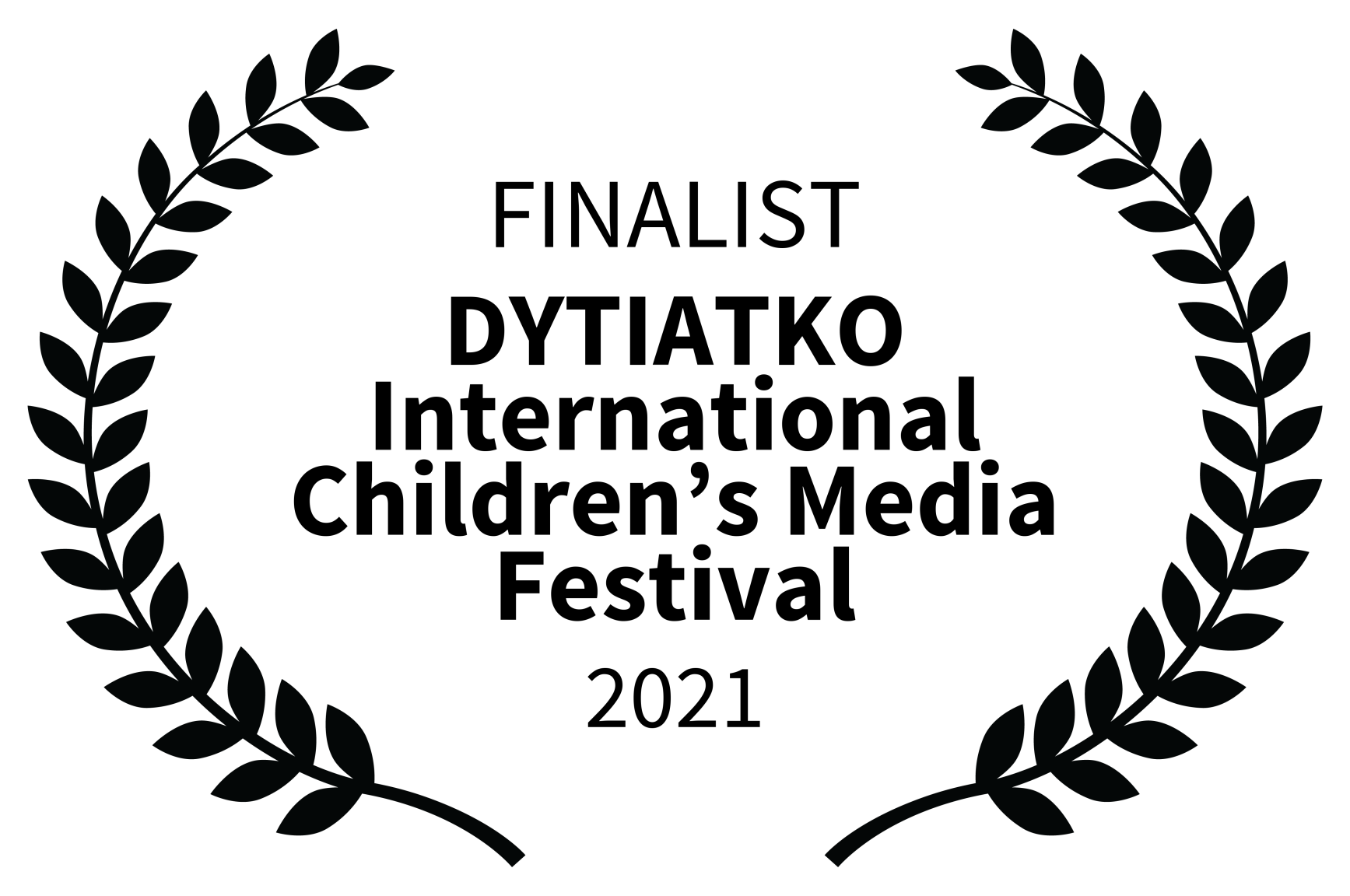 Black and white laurel wreath design