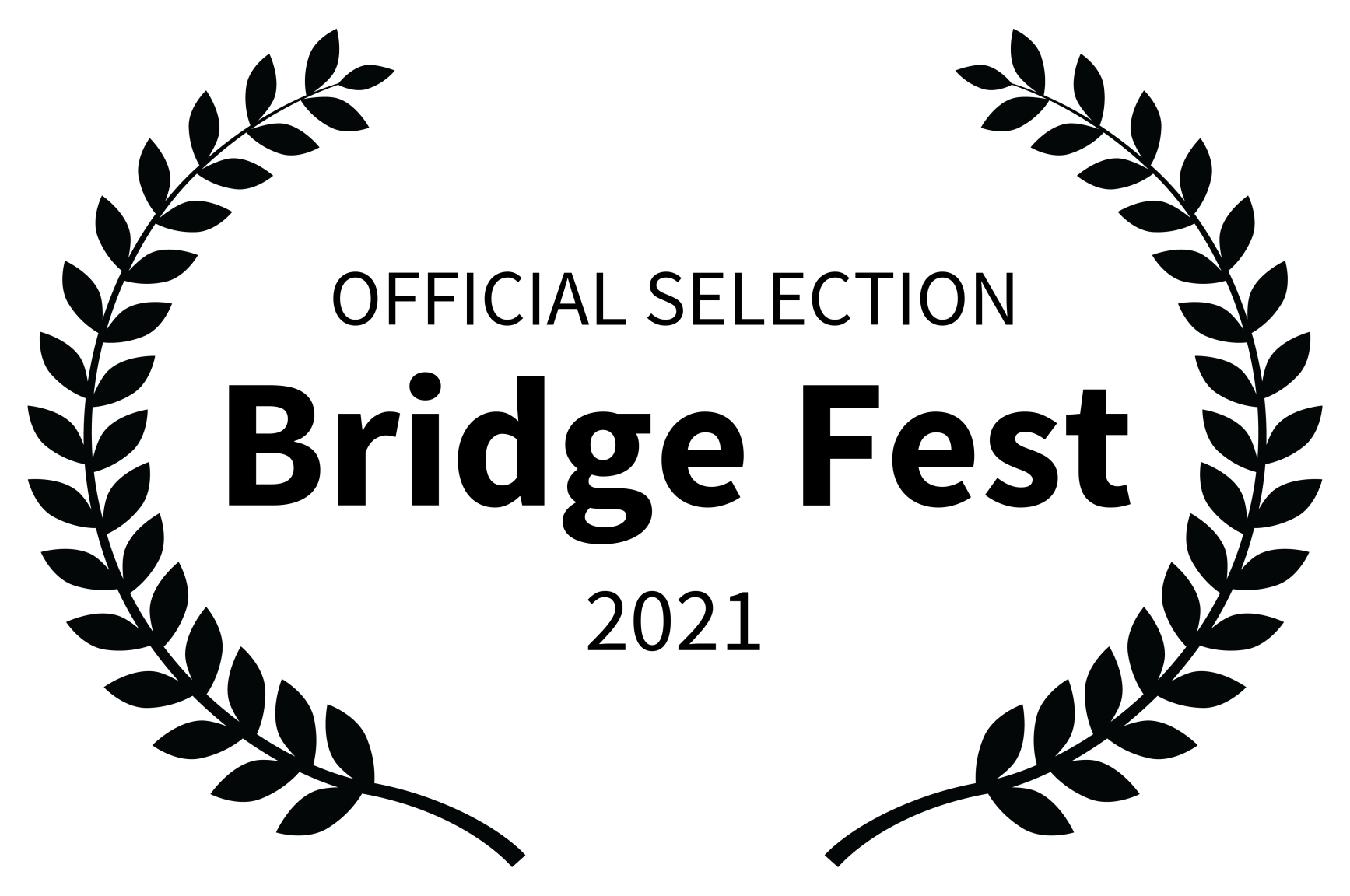 Black laurel wreath outline