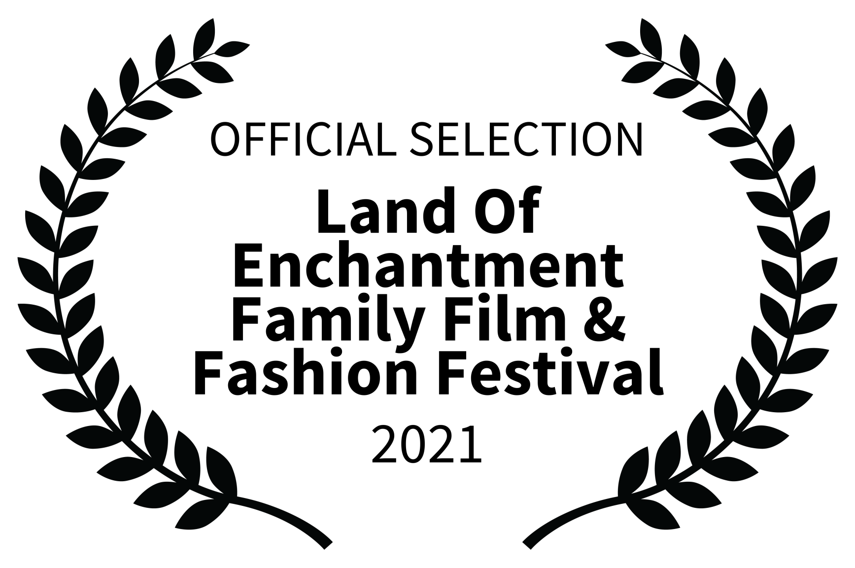 Laurel wreath silhouette on black background